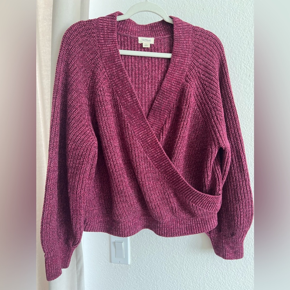 UpWest sweater, size L,  burgundy color